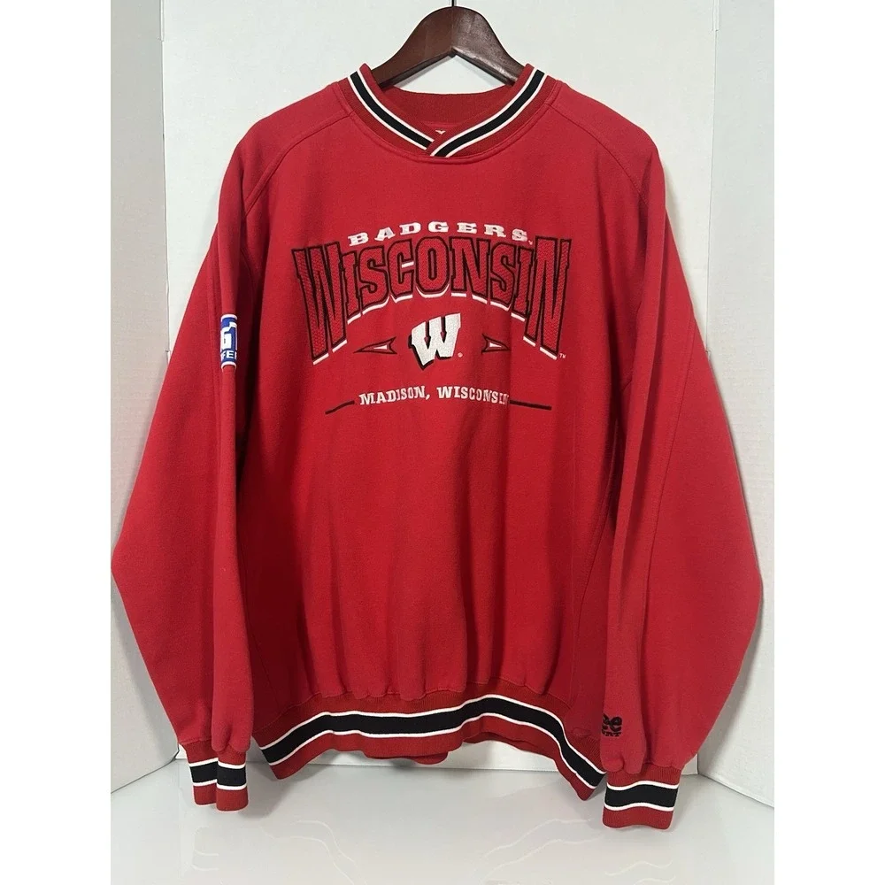 Wisconsin Badgers — VTG Lee‎ Sport Crewneck Sweatshirt — Size Men's XLarge 042